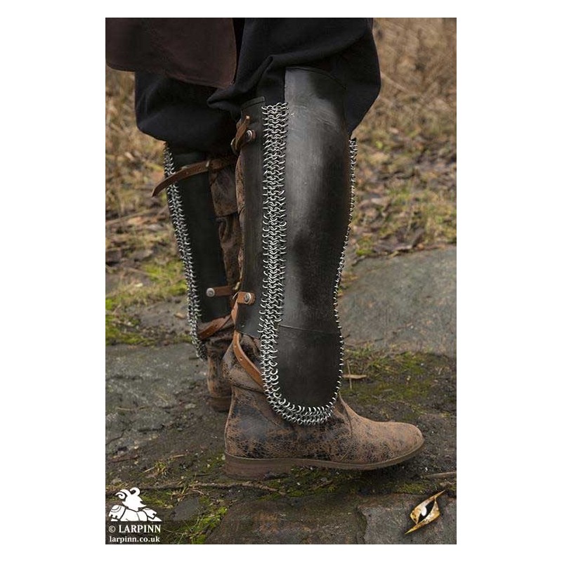 Grass Rope Armor Persian Greaves - Epic Dark - Leg Protection Armour - LARP Costume