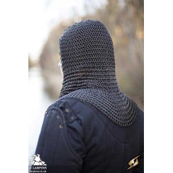 Alaric Chainmail Coif - Epic Black