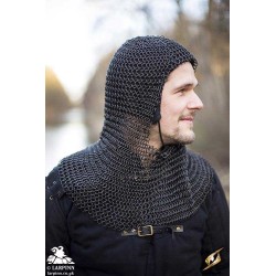 Alaric Chainmail Coif - Epic Black