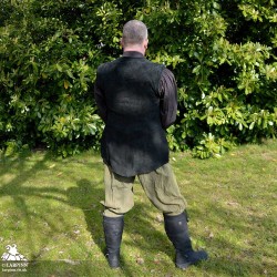 Garen Leather Vest - Short - Black