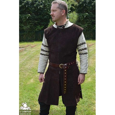 Justus Leather Jerkin - Brown