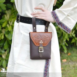 Corym Wolf A6 Leather Pouch - Brown