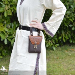 Corym Wolf A6 Leather Pouch - Brown