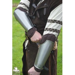 Mark Metal Bracers - Plain Steel