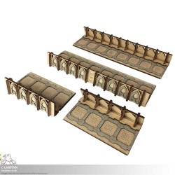 Tabletop Scenics - Fortified Trench Straight Sections - MDF Terrain