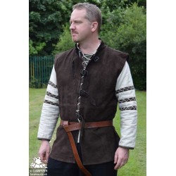 Othello Leather Vest - Brown