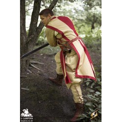 War Tabard - Dark Red & Beige