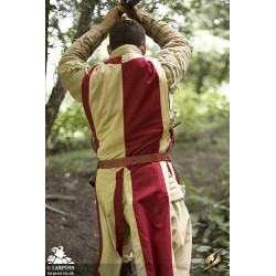 War Tabard - Dark Red & Beige