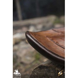 Leather Buckler - 18IN X 11IN - LARP