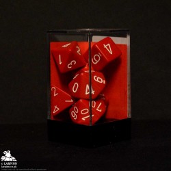 Polyhedral 7 Dice Set - Red/White