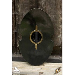 Elliptical Shield - Black - 28IN x 18IN - LARP