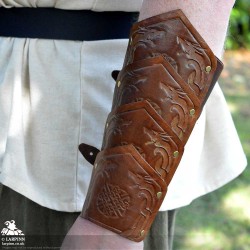 Thordak Bracers - Dragon - Brown