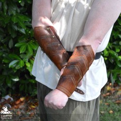 Thordak Bracers - Celtic Edge - Brown