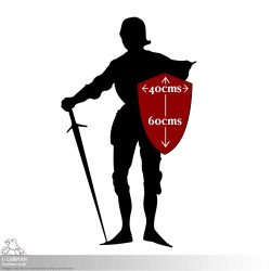 RFB Small Kite Shield - Wood Effect - 23IN X 15IN - LARP