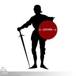 RFB Wood Effect Round Shield - 20IN - LARP