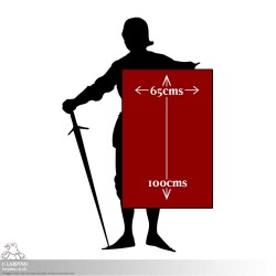 Scutum Roman Shield - 40IN X 26IN - LARP