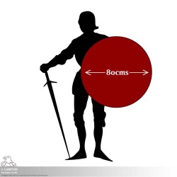 Viking White Dragon Shield - Wood - 32IN - LARP