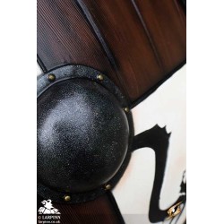 Viking White Dragon Shield - Wood - 32IN - LARP