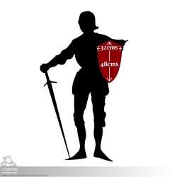 Leather Buckler - 18IN X 11IN - LARP