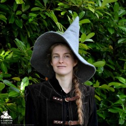 Woollen Witch Hat - Grey