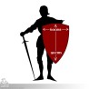 Black Knight Shield - 35IN x 24IN - LARP