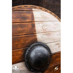 Thegn Saxon Shield - Wood/White - 28IN - LARP