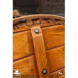 Thegn Saxon Shield - Wood/White - 28IN - LARP