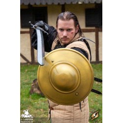 Fencing Buckler - Gold - 14IN - LARP