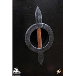 Drang Shield - Red/Wood - 32IN - LARP