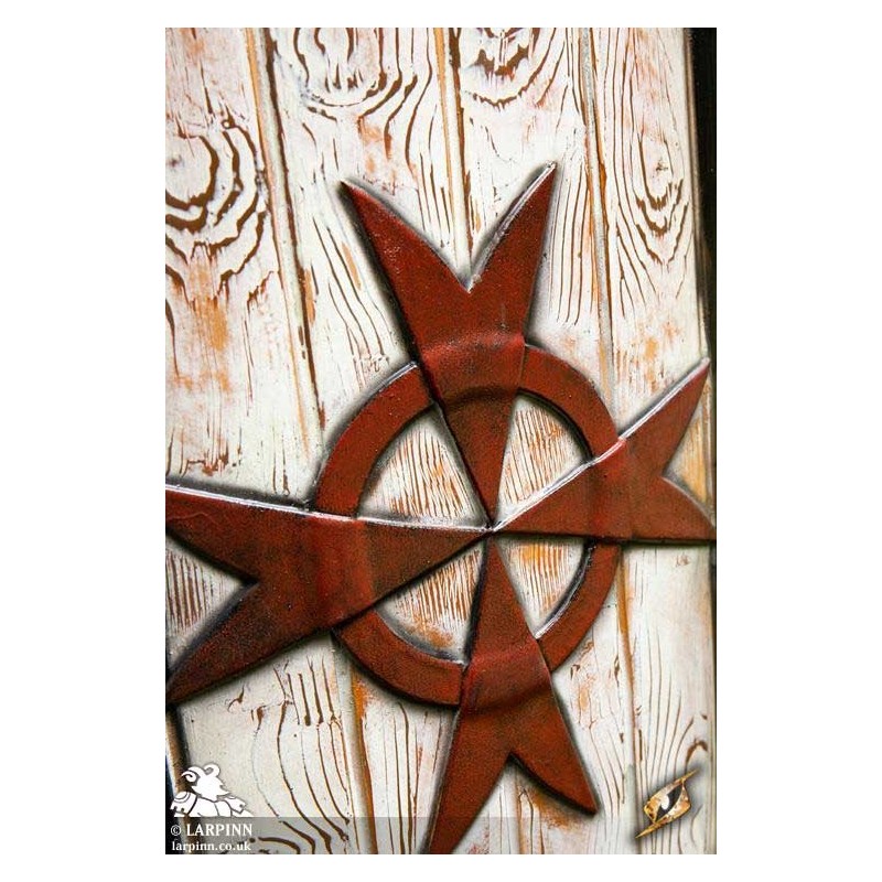 Red Paths Shield Red Templar Shield - 36IN x 24IN - LARP - Tower Shield - Knight Costume