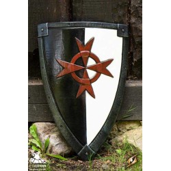 Red Templar Shield - 28IN x 20IN - LARP