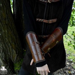 Celtic Thorn Bracers - Brown