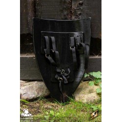 Crusader Shield - Wood/Steel - 28IN x 20IN - LARP