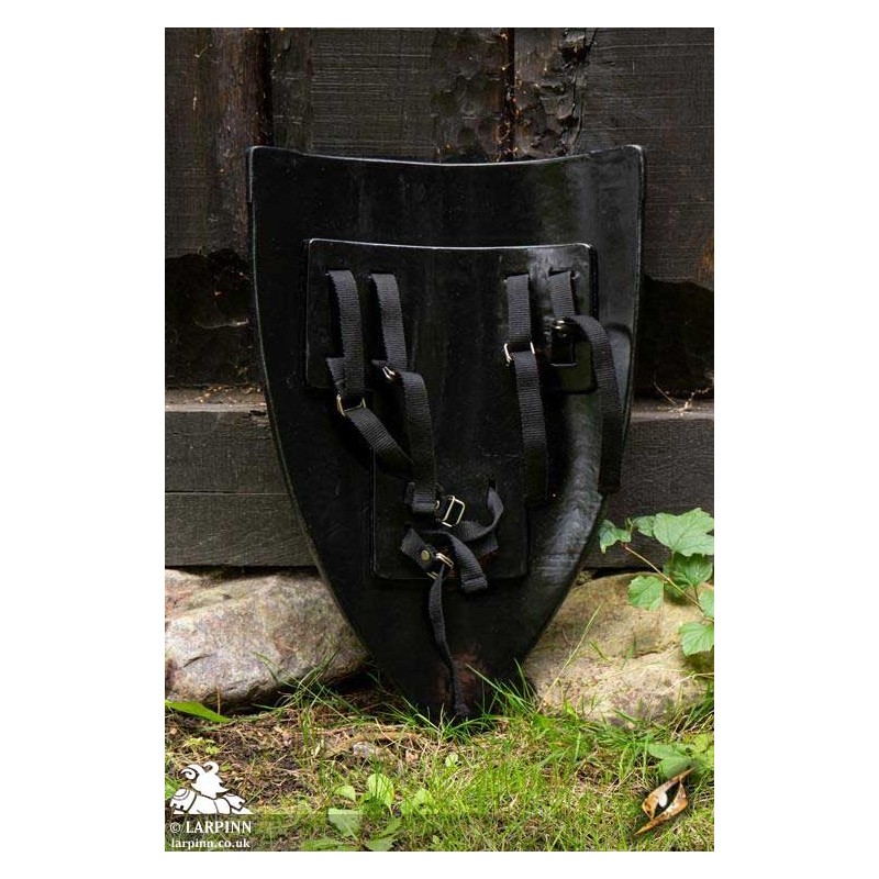 Crusader Shield Wood Steel 28IN X 20IN LARP Tower Shield Knight