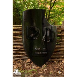 Knight's Shield - Green & White - 32IN x 21IN - LARP