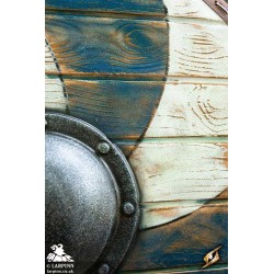 Thegn Saxon Shield - Blue/White - 32IN - LARP