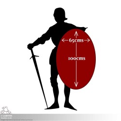 Scutum Roman Shield - Oval - 40IN x 26IN - LARP