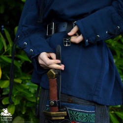 Earl Dagger Leg Scabbard - Black - with Handle Popper