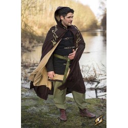 Embroidered Cape/Cloak - Brown