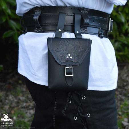 Corym Odin A6 Leather Pouch - Black