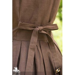 Peasant Dress - Dark Brown