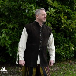 Othello Leather Vest - Brown