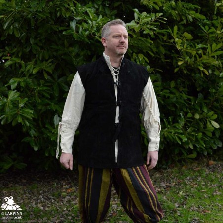 Othello Leather Vest - Black