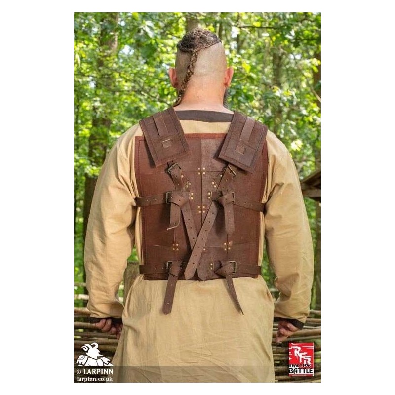 Larp Fighter RFB Fighter Leather LARP Armour - Brown - Breastplate Chest Armour
