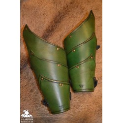 Alistair Leather Arm Bracers - Green