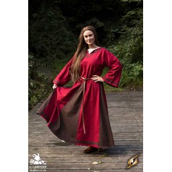 Astrid Dress - Red / Brown