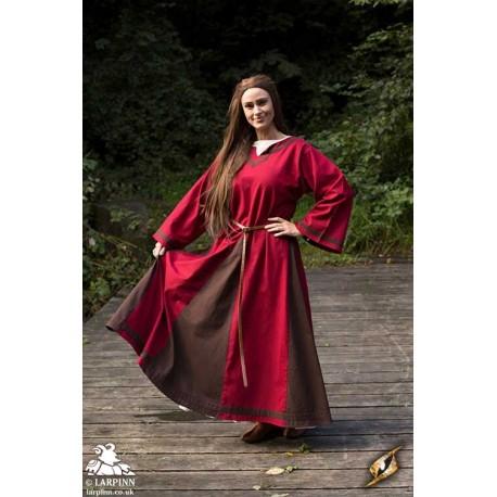 Astrid Dress - Red / Brown