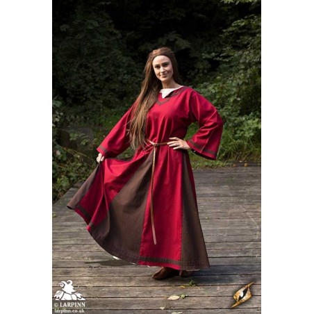 Astrid Dress - Red / Brown