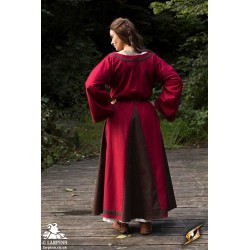 Astrid Dress - Red / Brown