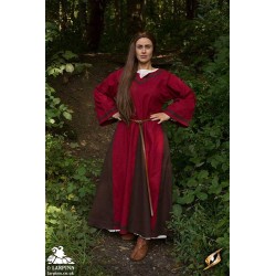Astrid Dress - Red / Brown